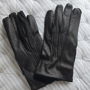 Dents Men's Black Leather Gloves